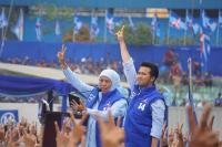 Birukan Malang, Khofifah - AHY Teriak Demokrat Menang, Prabowo Presiden