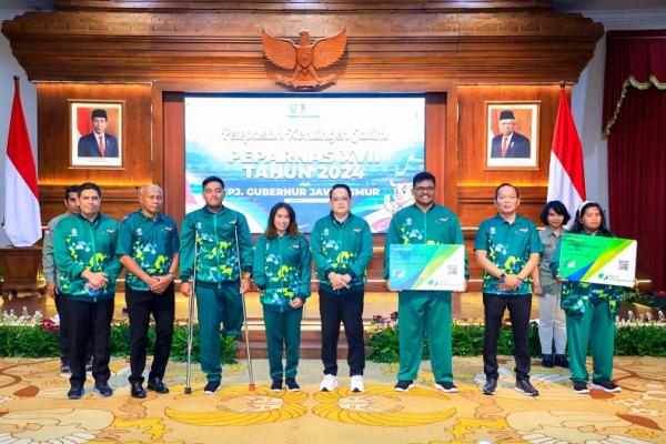 Lepas Kontingen Jatim di Papernas 2024, Adhy Karyono Optimis Raih Juara